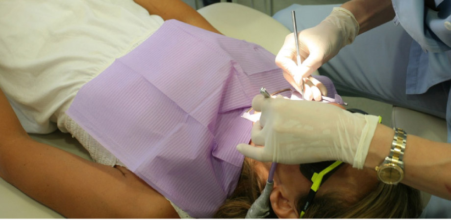 patient undergoing dental surgery